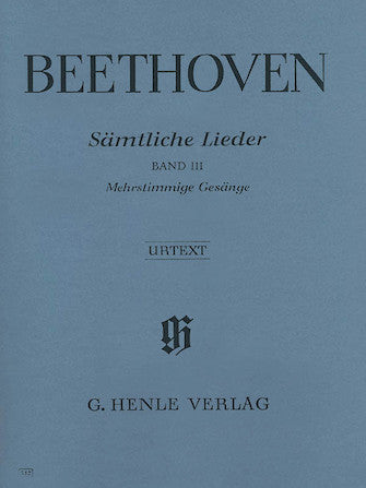 Beethoven Complete Songs for Voice and Piano Volume 3