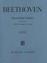 Beethoven Complete Songs for Voice and Piano Volume 3