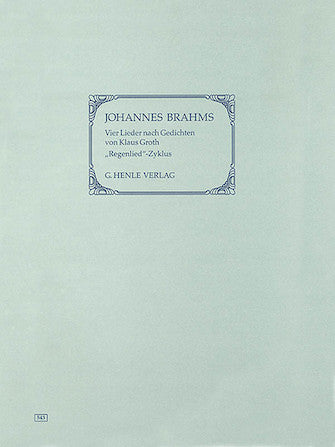 Brahms Four Songs with Lyrics by Klaus Groth
