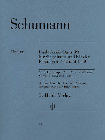 Schumann Liederkreis Opus 39 High Voice (Original Keys)