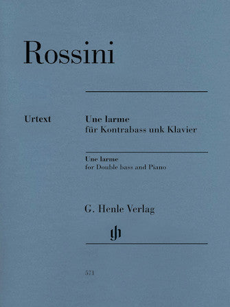 Rossini Une Larme for Double Bass and Piano