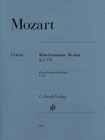 Mozart Piano Sonata in D major K576 CLEARANCE SHEET MUSIC / FINAL SALE