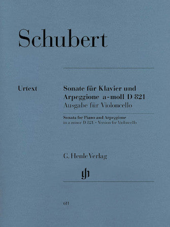 Schubert Sonata in A minor D 821 (Arpeggione) Arr. Cello