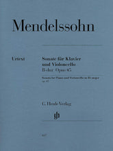 Mendelssohn Sonata for Piano and Violoncello B Flat Major Op. 45
