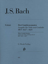 Bach Sonatas for Viola da Gamba and Harpsichord BWV 1027-1029 (Version for Viola)