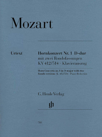Mozart Concerto for Horn and Orchestra No. 1 D Major K.412/514