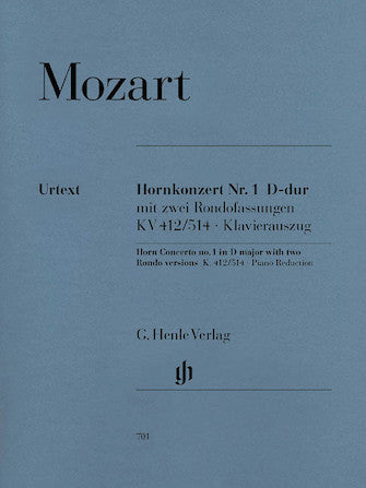 Mozart Concerto for Horn and Orchestra No. 1 D Major K.412/514