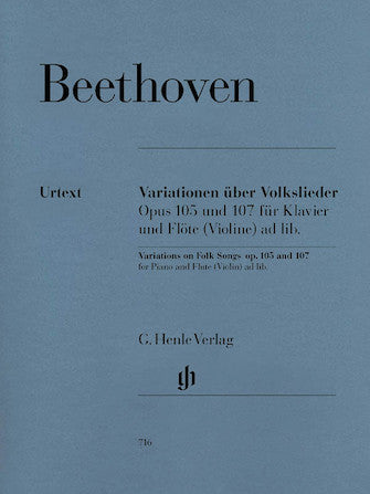 Beethoven Variations on Folk Songs, Op. 105 and 107
