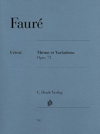 Faure Theme Et Variations Op 73 For Piano