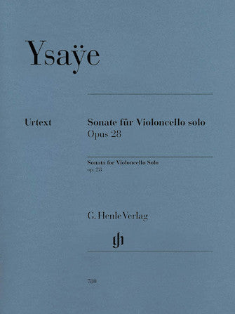Ysaye Sonata for Violoncello Solo Op. 28                             s