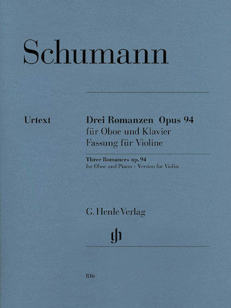 Schumann 3 Romances for Oboe and Piano Op. 94