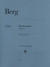 Berg: Piano Sonata, Opus 1