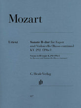 Mozart Sonata in B flat Major K292 (196c)