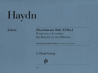 Haydn Divertimento Il Maestro E Lo Scolare Hob. XVIIa:1  1 Piano, 4 Hands