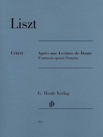 Liszt Apres Une Lecture De Dante - Fantasia Quasi Sonata