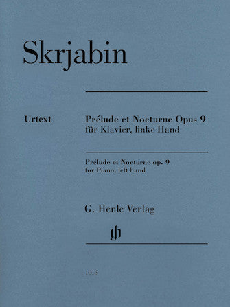 Scriabin: Prelude and Nocturne Op. 9 for Piano Left Hand