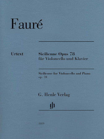 Faure Sicilienne Op. 78 For Cello And Piano