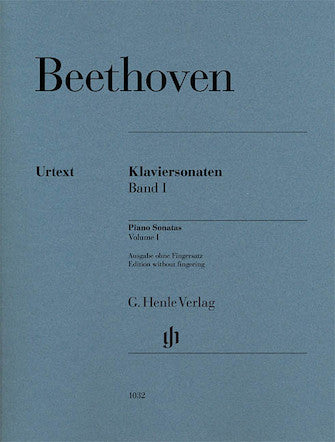 Beethoven Piano Sonatas Volume 1 Without Fingerings