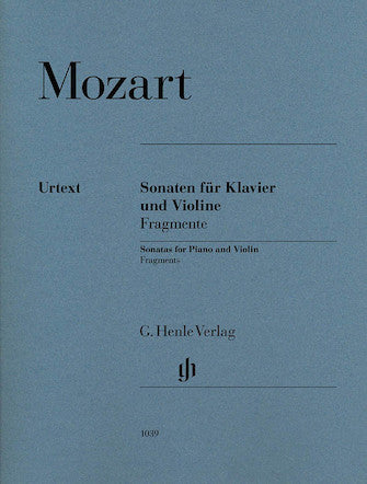 Mozart Violin Sonatas, Fragments