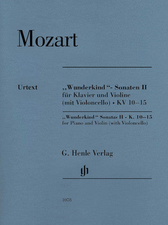 Mozart Mozart Wunderkind Sonatas Volume 2 K 10-15