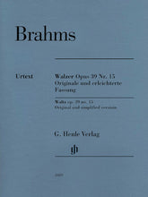 Brahms Waltz Op. 39 No. 15 Original & Simplified Version