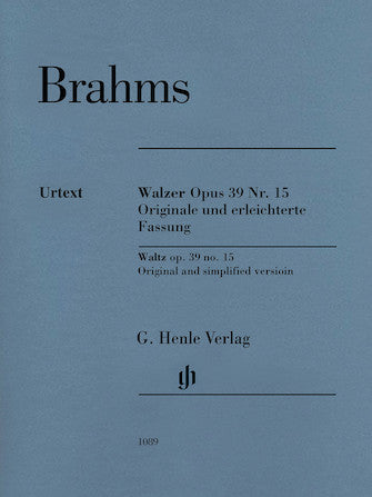 Brahms Waltz Op. 39 No. 15 Original & Simplified Version