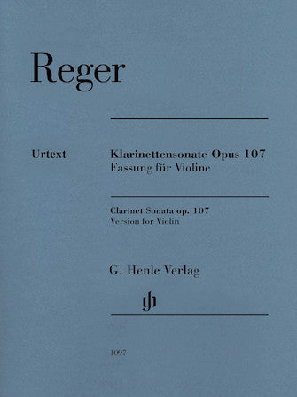 Reger Clarinet Sonata, Op. 107