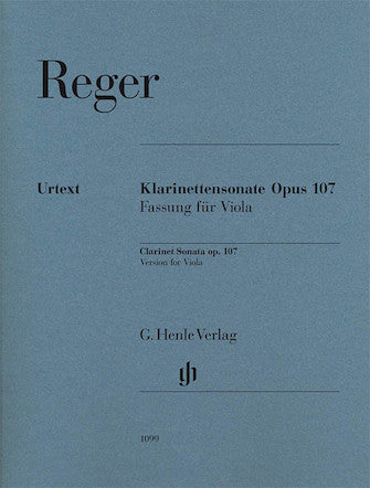 Reger Sonata for Viola and Piano, Op. 107