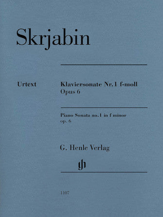 Scriabin Piano Sonata No. 1 in F Minor, Op. 6