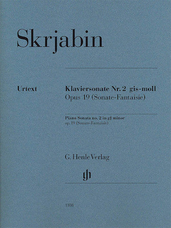 Scriabin Piano Sonata No 2 in G sharp minor Opus 19