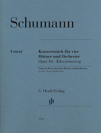 Schumann Concert Piece For Four (4) Horns And Orchestra Op. 86 (piano Reduction)