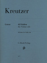 Kreutzer 42 Etudes for Violin Solo