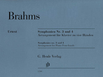 Brahms Symphonies Nos 3 and 4 for Piano Four-Hands