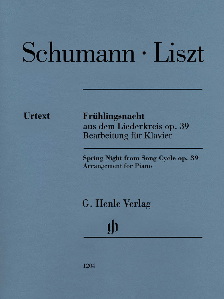 Schumann Spring Night from Song Cycle Op. 39 Arr. for Piano by Liszt