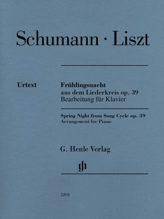 Schumann Spring Night from Song Cycle Op. 39 Arr. for Piano by Liszt