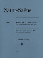 Saint-Saens Sonata for Violoncello and Piano No. 2 in F Major, Op. 123