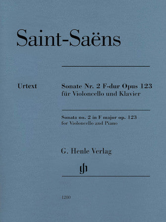 Saint-Saens Sonata for Violoncello and Piano No. 2 in F Major, Op. 123