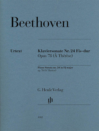 Beethoven Piano Sonata No 24 in F sharp major Opus 78 (À Thérèse)