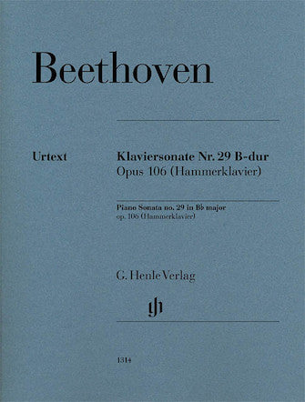 Beethoven Piano Sonata No 29 in B flat major Opus 106 (Hammerklavier)