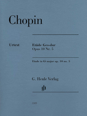 Chopin Etude G-flat Major Op. 10 No. 5 Edition with Fingering