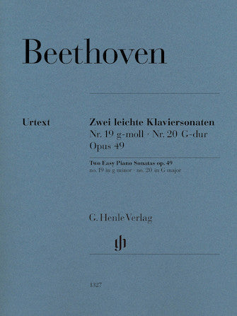 Beethoven 2 Easy Piano Sonatas Nos 19 and 20 Opus 49