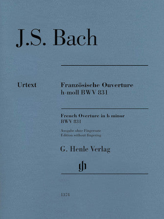 Bach French Overture B Minor BWV 831 Piano Solo Edition Without Fingering