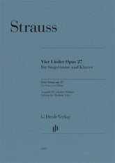 Strauss Four Songs Op 27 Medium Voice