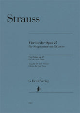 Strauss Four Songs, Op. 27  Low Voice