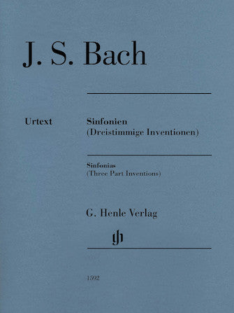 Bach Sinfonias (Three Part Inventions) Revised Edition – Paperbound Without Fingerings