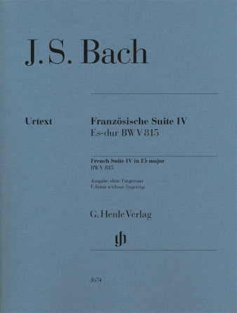 Bach French Suite No. 4 in E-Flat Major BWV 815 without fingerings