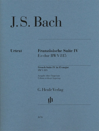 Bach French Suite No. 4 in E-Flat Major BWV 815 without fingerings