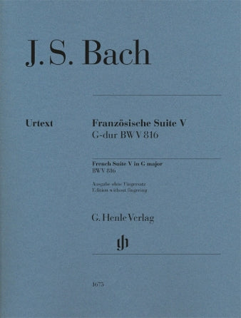 Bach French Suite No. 5 in G Major BWV 816 without fingerings