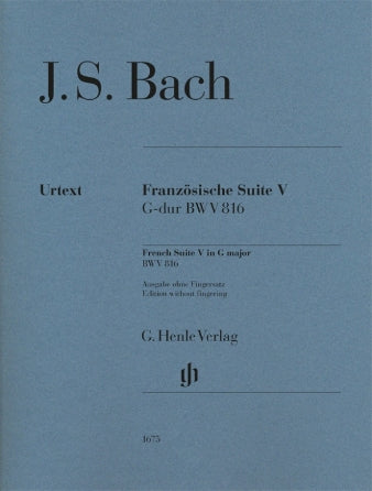 Bach French Suite No. 5 in G Major BWV 816 without fingerings