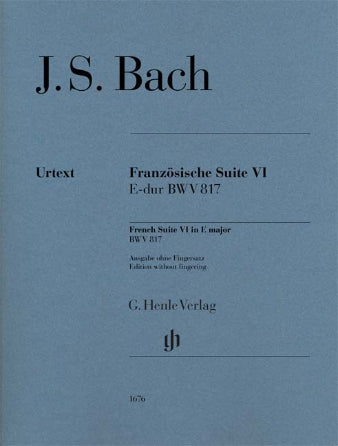 Bach French Suite VI  w/o fingering